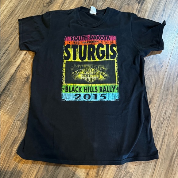 STURGIS 🦅 75th 2015 Harley davidson Anniversary Tee L - Picture 5 of 7